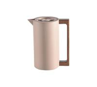 Pichet Isotherme Pot, Carafe à Café Thermique Acier Inoxydable, Avec Poignée En Bois Et Bouton-poussoir De Sécurité Simple, Pour La Maison, L'hôtel, Le Bureau (Chameau,1L)