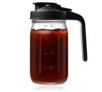 Pichet Mason Pot avec couvercle Pichet en Verre 32 Oz large ouverture Pot Mason Gradué pour Jus Lait Café Limonade Boisson