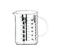 WMF Pichet mesureur 1 l – Verre résistant à la chaleur, Transparent, Graduations l/ml/tasses/g