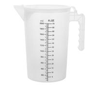 Pichet Mesureur Plastique 2l avec Couvercle, Récipient Gradué Transparent | Petit Verre Doseur, Tasse Graduée avec Couvercle, Mesureur Cuisine Ouverte et Bar