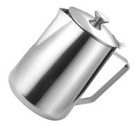 Pichet Mousseur à Lait 1 L en Acier Inoxydable pour Expresso | Bec Verseur Fin, Poignée Ergonomique, Mousse Séparée, Surface Polie, Usage Professionnel ou Apprentissage du Latte Art