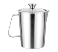 Pichet mousseur à lait en acier inoxydable 2000 ml | Pichet à mousser pour lait pour cappuccinos, boissons, latte, cafés, brunchs, cuisines