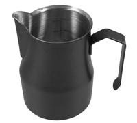 Pichet Mousseur à Lait en Acier Inoxydable 480ml Noir | Versement Précis, Léger et Portable, Usage Professionnel et Commercial, Finition Élégante et Style Épuré