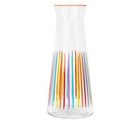 Pichets carafes en verre à rayures brillantes Talking Tables, carafes en verre à col étroit de 25 cm pour réfrigérateur, eau, lait, thé glacé, jus, boissons, carafe à vin