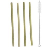 Pick & Drink - 4 pailles en bambou avec goupillon NC G