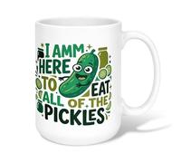 Pickle Tasse à café en céramique avec poignée, idéale pour les amis, la famille, les collègues, les enseignants, les couples, les employés 425,2 g