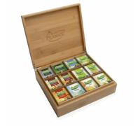 Boîte à thé Pickwick Professional en bambou, 12 compartiments