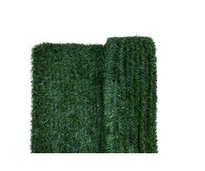 PICO - Haie Artificielle PVC - 300 x 180 cm - 3 m x 1,8 m 5,4 m² - Vert 2 Tons - 90 Brins - Occultation 85% - Traitement Anti UV30+ - Accessoires Fixation Inclus - Usage Extérieur