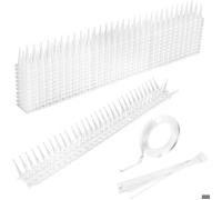 Pics anti-oiseaux - 5m de longueur - Lot de 12 - Blanc - Protection efficace contre pigeons, moineaux, corbeaux