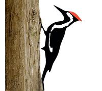 Pics en métal ornements d'arbre, forme d'oiseau silhouette en fer - Sculptures d'art métal de colibri de l'arrière-cour | Décoration de foyer d'oiseau en bois de bois créatif en métal pour balustrade,