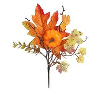 Pics Floraux Artificiels D'automne, Tige de Brindilles de Feuille D'érable Artificielle de Thanksgiving avec Baies de Citrouille, Arrangement Floral D'automne, Centres de Table pour Bricolage,(D)