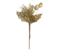 Pics floraux dorés, bouquet de Noël artificiel doré | Branches de pin de Noël artificielles - Arrangement Floral de noël, décoration de vacances de Festival, accessoires de branches de fleurs pour le