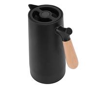Picysa Carafe à café Thermique 1L avec Poignée en Bois Conception Isolée pour la Maison et le Camping 1 unité (Noire)
