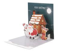Picysa Carte de Vœux de Noël 3D avec Motif argenté Chaud et Zone D'écriture Lisse pour Décoration Festive ou Cadeau, Matériau en Papier, 1 unité (C'est le style)