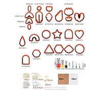 Picysa Ensemble de 142 Emporte-pièces en Pâte Polymère pour la Fabrication Créative de Boucles D'oreilles avec des Designs Durables et un Matériau de qualité Alimentaire, Parfait pour les Amateurs