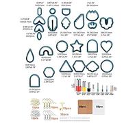 Picysa Ensemble de 142 Emporte-pièces en Pâte Polymère pour la Fabrication Créative de Boucles D'oreilles avec des Designs Durables et un Matériau de qualité Alimentaire, Parfait pour les Amateurs
