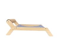 Picysa Hamac pour Chat, Chaise Pivotante, élégant, Durable et Sûr, Lit surélevé pour Chats D'intérieur avec Matériau en Toile de Sisal (Lit à roulettes en sisal de Plage)