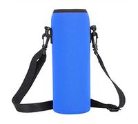Picysa Housse de Bouteille d'eau Isolée en Néoprène, Support Solide et Durable pour Les Amateurs de Voyage, Sangle, Marche, Course à Pied, Salle de Sport (Bleue)