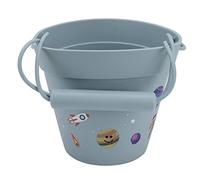 Picysa Jouets de Neige en Silicone, Seaux et Pelles Amusants et Sûrs pour Les Activités de Plein Air des Enfants avec 1 Seau et 4 Modèles (Bleue)