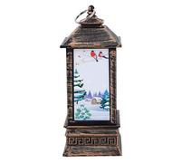 Picysa Lanterne Chandelier Rétro LED, avec éclairage Chaud et Boucle de Suspension pour Arbre de Noël, Fenêtre, Décoration de la Maison (Le père Noël)