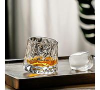 Picysa Verre à Whisky Rotatif au Design Unique pour la Détente et le Style - Matériau Cristal sans Plomb, capacité de 170 Ml - Cadeau Parfait pour les Fêtes (Glaciale)