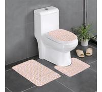 Pidgazdfgv Lovely Rice Ball Lot de 3 tapis de bain antidérapants en forme de U pour toilettes, baignoires, douches