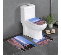 Pidgazdfgv Mount Fuji Japan Lot de 3 tapis de salle de bain antidérapants en forme de U pour toilettes, baignoires, douches