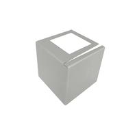 Pièce d'angle pour profilé de balcon en L aluminium argent (H= 75 mm)