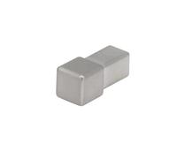 Pièce d'angle profilé carré brossé imitation inox (H= 9 mm)