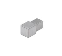 Pièce d'angle profilé carré en acier inoxydable brossé (H= 11 mm)
