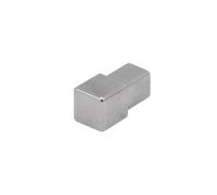 Pièce d'angle profilé carré en acier inoxydable nature (H= 8 mm)