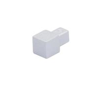 Pièce d'angle profilé carré en aluminium argent mat (H= 12,5 mm)