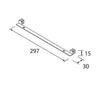 Pièce d'assemblage LLOYD noir mat 311 x 15 x 30 mm - SALGAR 97711