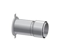 Pièce de raccordement 150 mm pour raccords de tuyaux de fumée inégaux - simple paroi - Raab EW-FU 130 mm