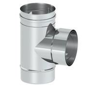 Pièce de raccordement en T 90° avec doublure murale intégrée, pour TEC-Stahl - simple paroi - Tecnovis TEC-EW-Classic 180mm