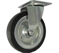 pièce de rechange, roulette en métal et caoutchouc d=250 mm, pour chariots et plateaux de meubles, roulette pivotante (90NNL)