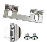 Pièce de rechange Type 115 pour gâches de serrure Support de gâche de serrure de porte d'entrée 46 x 14,4 x 9 mm Espacement des trous 32 mm (Argent)