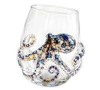 Pièce de verres transparente, tasse en verre marin, tasse de lait de thé de café décorative, accent d ' affichage de comptoir de table à la maison, autocollant marin, tasse en verre, verres décoratifs