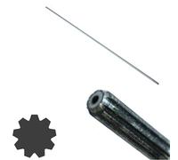 Pièce détachée d'origine Constructeur: Axe/Tige de Transmission 9 Dents de Chaque coté, Longueur 76 CM pour débroussailleuse ou Multifonctions, Important : Voir Dimensions sur Photos