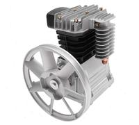 Pièce détachée pour compresseur d'air - Tête de compresseur 3 CV - 250 l/min 8 bars - Compresseur à pistons à 2 cylindres lubrifié à l'huile - 960 tr/min, raccord NPT 1/2 - Argent