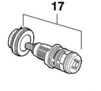Piece detachee sanitaire plomberie Roca - A525015803 - KIT CARTUCHO RT12 Y TUERCA