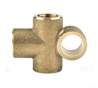 Pièce Tee pour bride pour embrayage 10mm x 1mm acier Pièce Tee | Acier , filetage pour m10 pour précis, compatible 3/16", étanche haute pression, usage frein