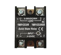 Pièces automobiles 12V 24VDC Entrée 5-200VDC Charge Normalement Fermé Relais À Semi-conducteurs Monophasé Monophasé SSR Module Régulateur De Tension NC-SSR(YMR1DD2060B (60A))
