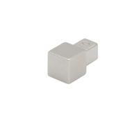 Pièces d'angle pour profilé carré en aluminium titane brillant/brossé (H= 11 mm)