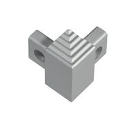 Pièces d'angles extérieurs pour profilé Squarestep en aluminium argent (H= 11 mm)