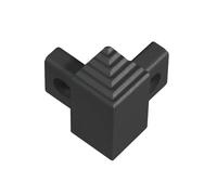 Pièces d'angles extérieurs pour profilé Squarestep en aluminium noir (H= 13,5 mm)