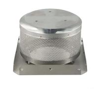 Pièces de chauffage pyramidales en acier inoxydable 304 - Base d'écran émetteur de 17,8 cm - Unité de chauffage de jardin d'extérieur - Brûleur en maille - Finition argentée (7 cm)