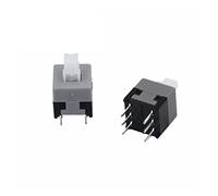 Pièces de Rechange Commutateurs Industriels 10PCS Mini Bouton-Poussoir 6Pin Push Tactile Power Micro Switch Auto Verrouillage Bouton Marche/Arrêt Interrupteur 8.5X8.5mm .5 * Argent