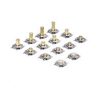 Pièces de rechange Commutateurs industriels 5,2 *, High 1,5-6,0 Touch Tact Switch 4 PIN Metal Tactile 12V Micro Push Button Cuivre Pieds(H-1.5)