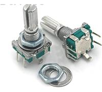 Pièces de rechange Encodeur rotatif 2 pièces encodeur rotatif demi-axe/prune, longueur de poignée 15mm/20mm commutateur de Code/EC11/potentiomètre numérique avec interrupteur 5Pin (Color : Plum 20mm